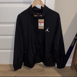 NWT NIKE AIR JORDAN ESSENTIALS WOVEN F/Z Flight JACKET  FN4537-010 Mens L Black